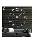 (Bluelans Modern 3D Frameless Wall Clock Style Watches Hours DIY Room Home Decorations 0.499 kg (Silver