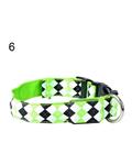 (Bluelans Pets Dogs Cats Night Safety Rhombus Pattern LED Light Nylon Adjustable Collar S (Green