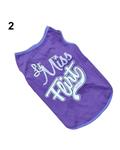 (Bluelans Pet Dog Cat English Letter Print T-shirt Vest Summer Coat Puppy Funny Costumes XS (Purple