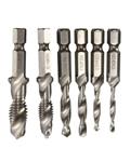 Bluelans Hss Drill Tap Countersink Deburr Set Metric Combination M3-M10 6 Pcs 