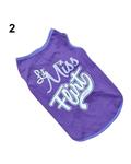 (Bluelans Pet Dog Cat English Letter Print T-shirt Vest Summer Coat Puppy Funny Costumes L (Purple