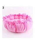 Bluelans Fashion Puppy Pet Retractable Pumpkin Shape Soft Bed Dogs Cats Warm Kennel 70 cm (Pink)