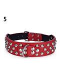 Bluelans Fashion Durable Horn Sharp Spiked Studded Adjustable Faux Leather Dog Collar XS (Red)