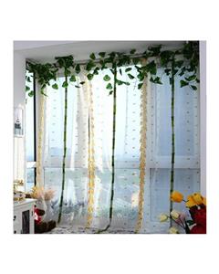 Bluelans Fancy  Door Balcony Voile Curtain Yellow