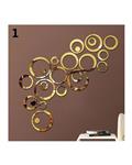 Bluelans Home Accessories DIY Creative Decoration 3D Mirror Circle Wall Stickers (Gold)