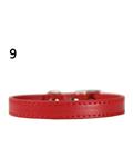 Bluelans Fashion Adjustable Faux Leather Solid Color Dog Cat Puppy Neck Strap Pet Collar S (Red)