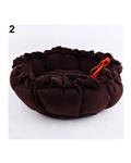 Bluelans Fashion Puppy Pet Retractable Pumpkin Shape Soft Bed Dogs Cats Warm Kennel 70 cm (Brown)