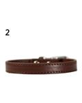 Bluelans Fashion Adjustable Faux Leather Solid Color Dog Cat Puppy Neck Strap Pet Collar S (Coffee)