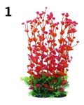 Bluelans New Artificial Fake Plastic Plant Grass Aquarium Ornament Fish Tank Decor (Red)