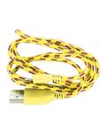 Bluelans Fabric Nylon Micro USB Charging Cord Data Sync Cable (Yellow)