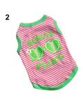 Bluelans Fashion Cute Pet Puppy Dog Cat Summer Stripes Love Heart T-shirt Vest Top M (Pink Stripe)