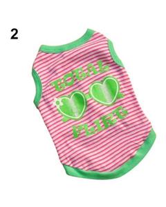 Bluelans Fashion Cute Pet Puppy Dog Cat Summer Stripes Love Heart T-shirt Vest Top M (Pink Stripe) 