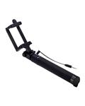 Bluelans Extendable Useful Wired Remote Shutter Selfie Stick Black