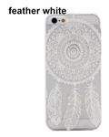 Bluelans Hollow Feather Skin Case Paisley Feather Cover for iPhone 6 Plus White