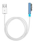 Bluelans LED Magnetic Aluminum Metal USB Charging Cable for Sony Xperia Z1 Z2 Z3 Compact Z Ultra (Blue)