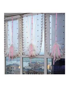 Bluelans Fancy  Door Balcony Voile Curtain Pink 