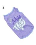 Bluelans Pet Dog Cat English Letter Print T-shirt Vest Summer Coat Puppy Funny Costumes XS (Light Purple)