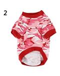 Bluelans Pet Spring Autumn Cute Cool Camouflage Cotton Vest Cat Dog Puppy Apparel Clothes S (Pink)