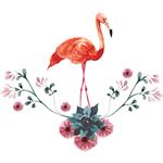 استیکر دیواری سالسو طرح single flamingo m.z