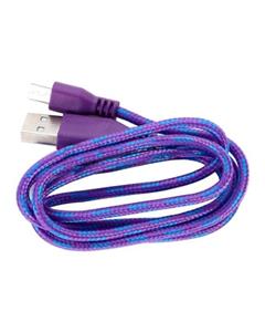 Bluelans Fabric Nylon Micro USB Charging Cord Data Sync Cable Violet 