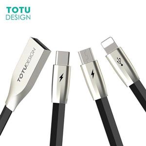 کابل سه کاره توتو TOTU LI003 Zinc Alloy USB Cable به طول 150 سانتی  