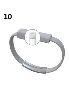 Bluelans USB Charging Data Sync Charger Cable Cord Bracelet Wrist Band for iPhone 6 Plus (Grey) 