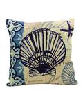 Bluelans Shell Throw Pillow Case (Blue/White)