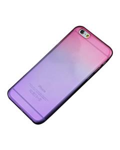 Bluelans Ultra thin Rainbow Ombre Clear TPU Case Back Skin for iPhone 6 Plus Pink and Purple 