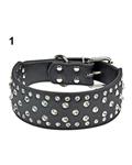 Bluelans Shining Rhinestone Studded Faux Leather Dog Collar Fashion Buckle Neck XS (Black) 