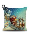 Bluelans Snowman Elk Tree Wreath Christmas Pillow Case Xmas Home Decor Linen Cushion Cover 27