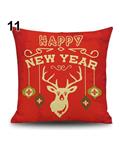 Bluelans Snowman Elk Tree Wreath Christmas Pillow Case Xmas Home Decor Linen Cushion Cover 11