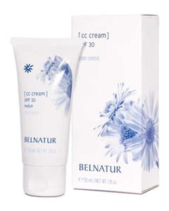 Belnatur ضد آفتاب رنگی سی سی کرم مخصوص انواع پوستها با حجم 50میلیSPF30+ 