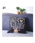 Bluelans Square Linen Throw Pillow Case  Home Sofa Decoration 21