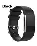 ساعت و مچ بند هوشمند  Bluelans Replacement Sport Silicone Buckle Wrist Band for Fitbit Charge 2 Bracelet S (Black)