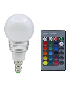 Bluelans RGB LED Bulb Light Changing Lamp 16 Colors 3W E14+ 24 Key Remote Controller