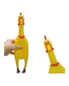 Bluelans Screaming Rubber Chew Chicken Dog Toy (Yellow) 