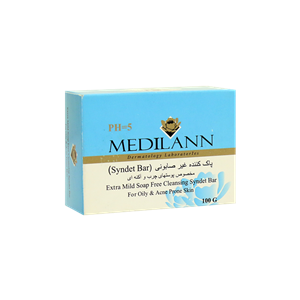 پن مخصوص پوست های چرب اکنه مدیلن 100 گرم Medilann Oily And Acne Prone Skin Cream Syndet Bar 100g 