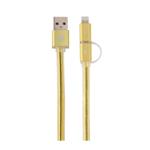WK Aurora Flat USB To microUSB/Lightning Cable 1.5m