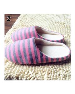 Bluelans Unisex Striped Soft Anti-Slip Indoor Home Slippers 36 (Pink) 