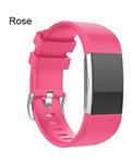 Bluelans Replacement Sport Silicone Buckle Wrist Band for Fitbit Charge 2 Bracelet S (Rose)