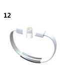 Bluelans USB Charging Data Sync Charger Cable Cord Bracelet Wrist Band for iPhone 6 Plus (White)