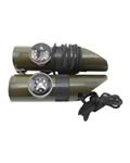 Bluelans 7 In 1 Survival Compass Thermometer Flashlight Magnifier Whistle Tool
