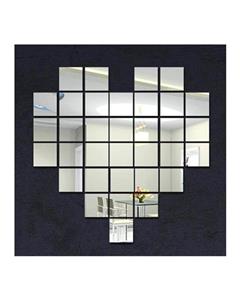 Bluelans 9Pcs Creative Removable Square Mirror Tile Wall Stickers Mural Decals Home Decor 
