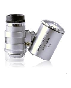 Bluelans 60x Handheld Mini Pocket Microscope Loupe Jeweler Magnifier With LED Light 