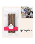 Bluelans 5Pcs/1Bag Pet Cat Kitten Chew Stick Treat Toy Natural Matatabi Catnip Molar Food