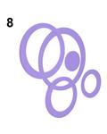 Bluelans 5 Pcs/Set Creative 3D Circles Stereo DIY Removable Wall Sticker Room Decoration (Purple)