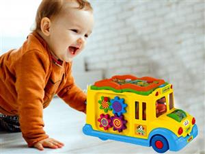 اتوبوس لگوی نشکن Huile  toys. مدل 796