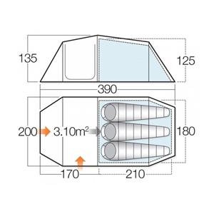 چادر کمپینگ سه نفر +Vango Ark 300