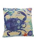 Bluelans Crab Throw Pillow Case (Blue/White)