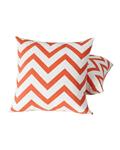 (Bluelans Cotton Ripple Wave Cushion Cover (Orange/White